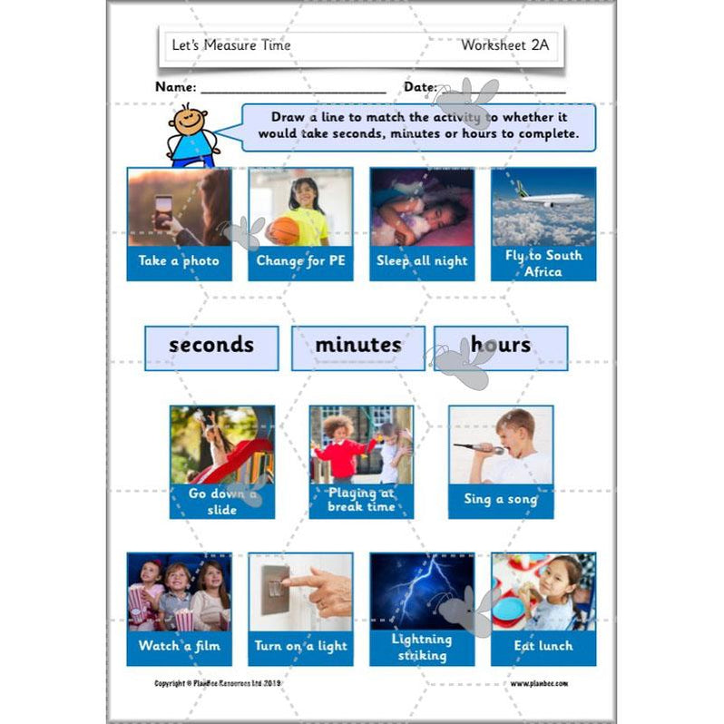 Lesson Measuring Time Letβs Measure Time Year 1 Measurement Maths Lessons PlanBee