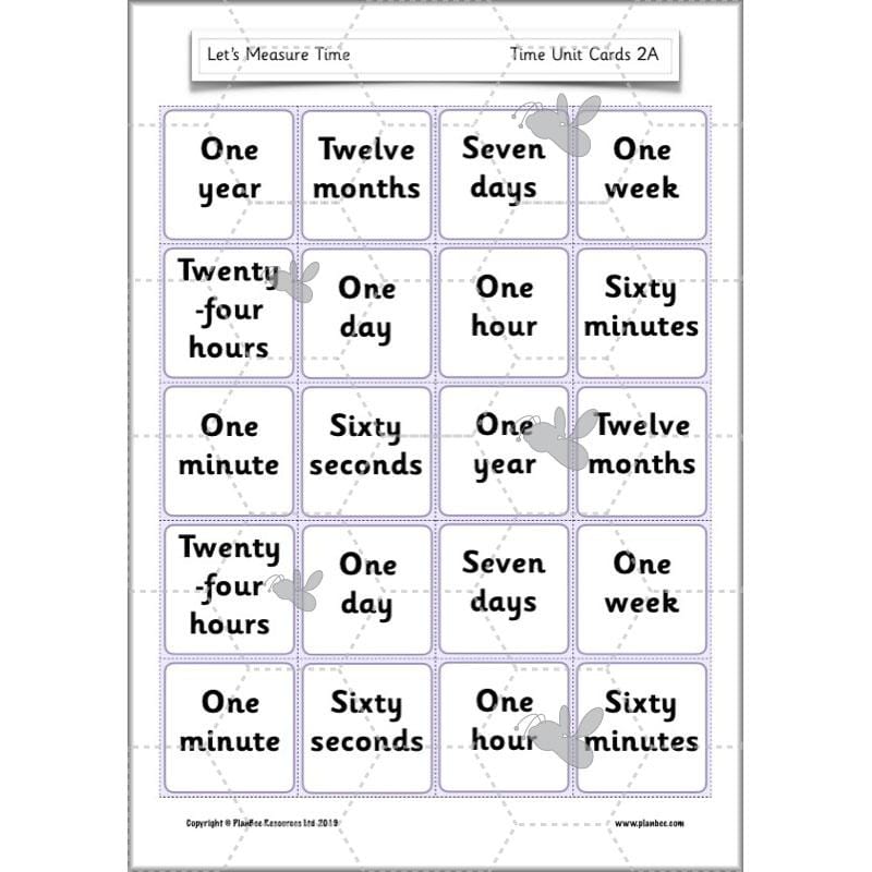 PlanBee Let’s Measure Time: Year 1 Measurement - Maths Planning & Resources