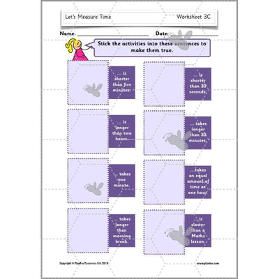PlanBee Let’s Measure Time: Year 1 Measurement - Maths Planning & Resources