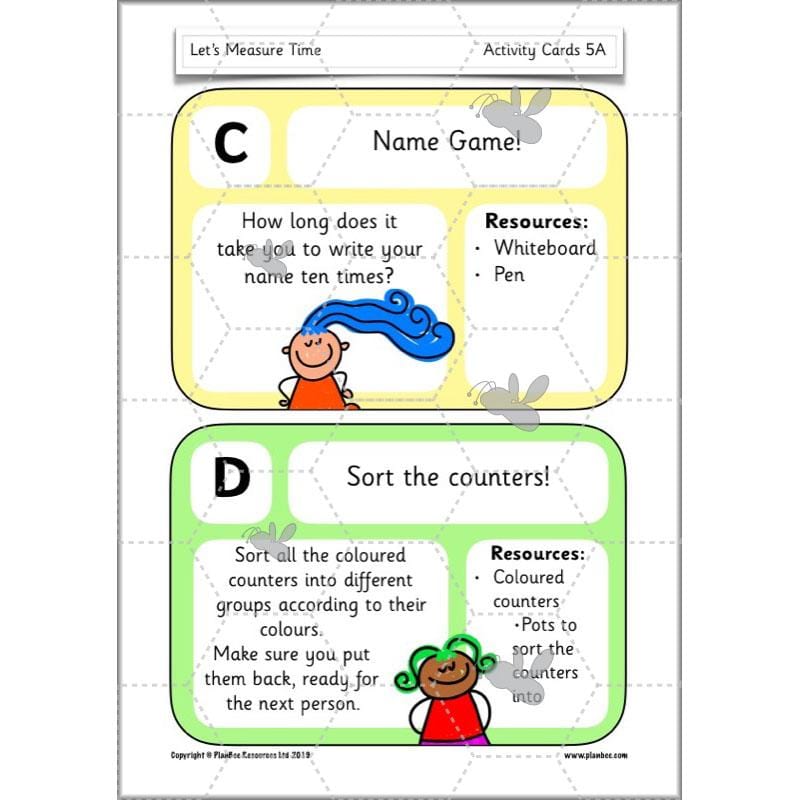 PlanBee Let’s Measure Time: Year 1 Measurement - Maths Planning & Resources
