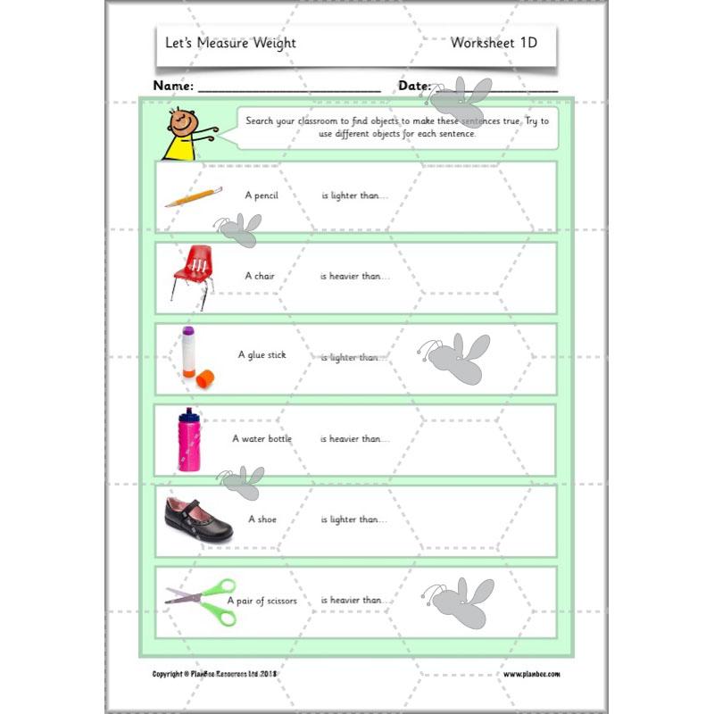 PlanBee Let's Measure Weight - KS1 - Year 2 Maths - Measurement