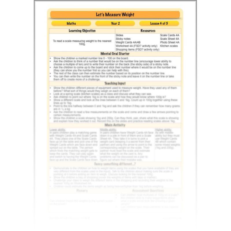 PlanBee Let's Measure Weight - KS1 - Year 2 Maths - Measurement