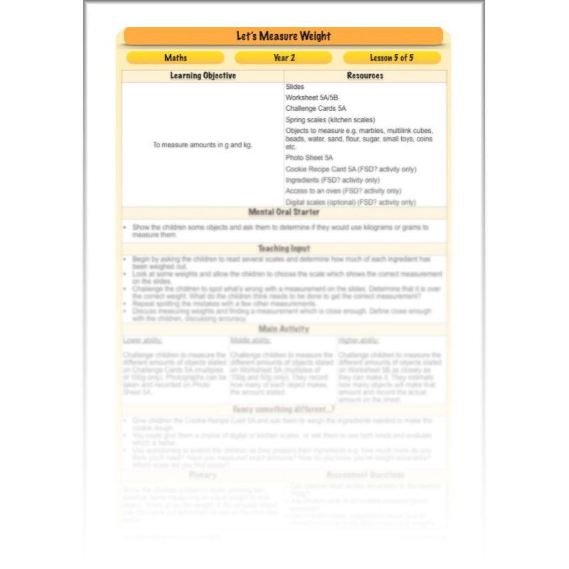 PlanBee Let's Measure Weight - KS1 - Year 2 Maths - Measurement