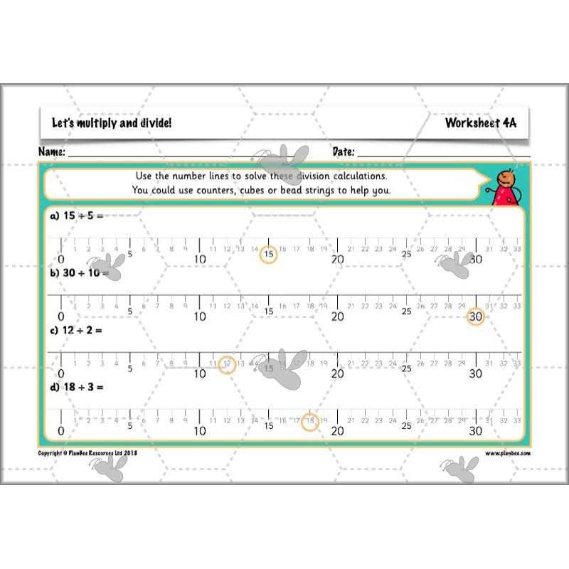 PlanBee Let's multiply and divide Year 2 maths planning