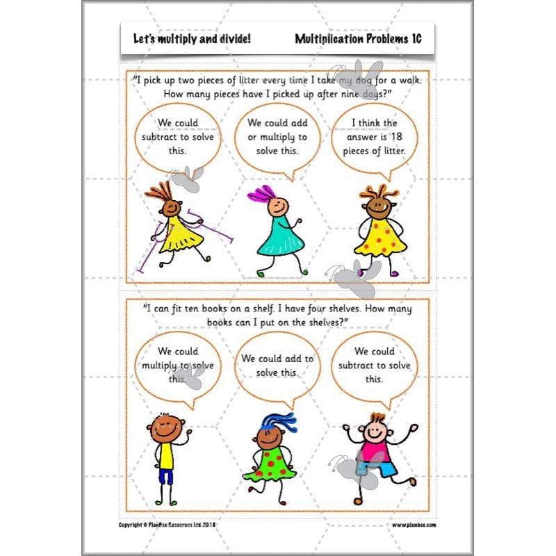 PlanBee Let's multiply and divide Year 2 maths planning
