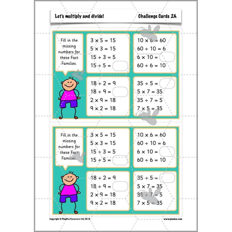 PlanBee Let's multiply and divide Year 2 maths planning