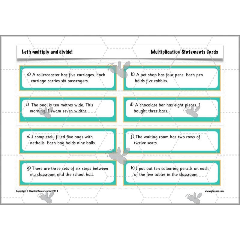 PlanBee Let's multiply and divide Year 2 maths planning