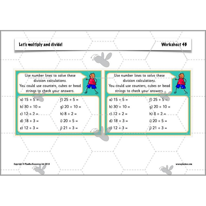 PlanBee Let's multiply and divide Year 2 maths planning