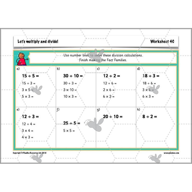 PlanBee Let's multiply and divide Year 2 maths planning
