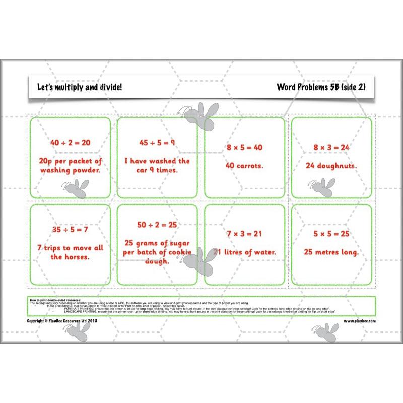 PlanBee Let's multiply and divide Year 2 maths planning