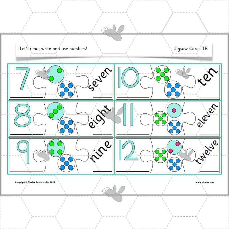 PlanBee Let’s read, write and use numbers Year 1 KS1