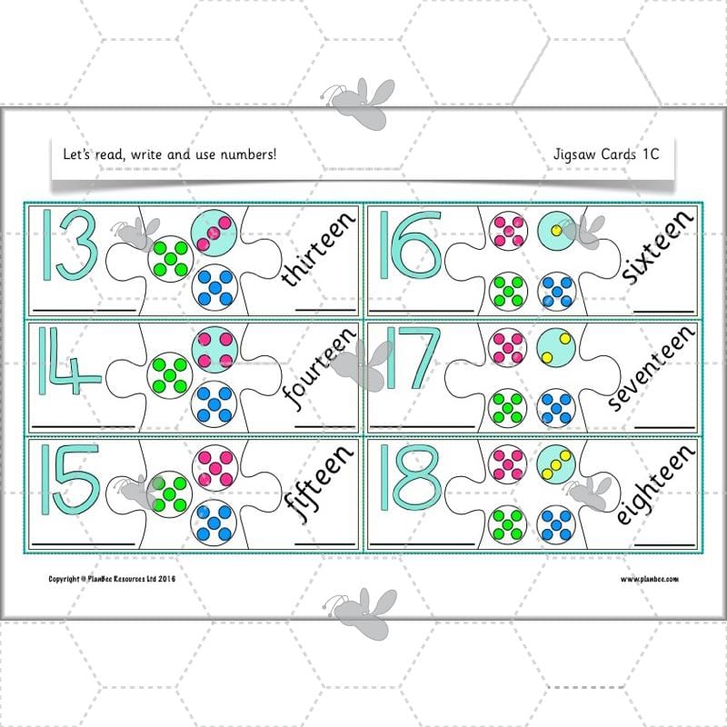 PlanBee Let’s read, write and use numbers Year 1 KS1