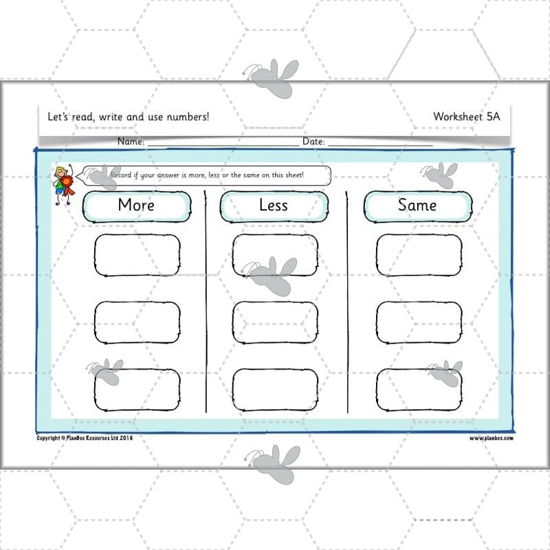 PlanBee Let’s read, write and use numbers Year 1 KS1