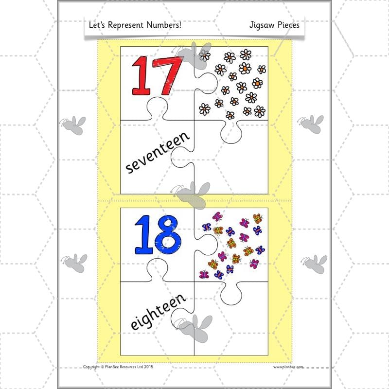 PlanBee Let's Represent Numbers Year 1 Maths by PlanBee