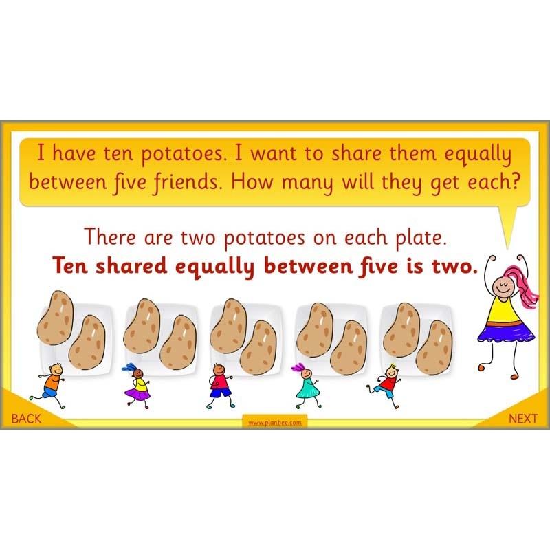 PlanBee Let's share objects equally: Year 1 multiplication and division
