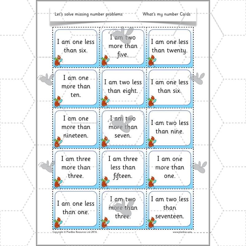PlanBee Let’s solve missing number problems - Year 1 KS1 Maths plans