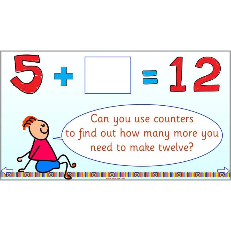 PlanBee Let’s solve missing number problems - Year 1 KS1 Maths plans