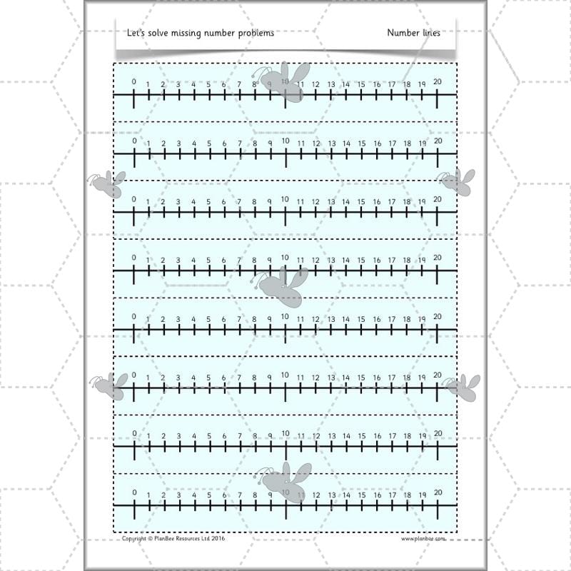 PlanBee Let’s solve missing number problems - Year 1 KS1 Maths plans