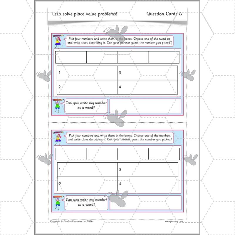 PlanBee Let's Solve Place Value Problems: Year 2 Maths scheme of work