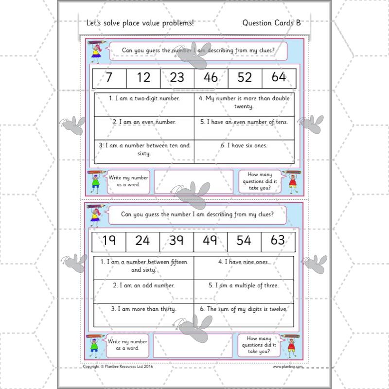 PlanBee Let's Solve Place Value Problems: Year 2 Maths scheme of work