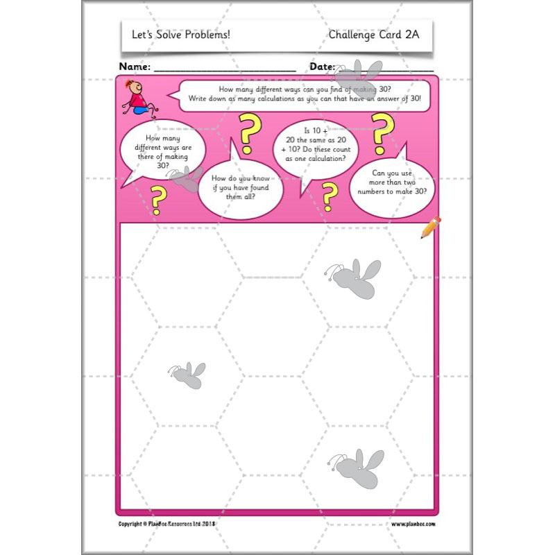 PlanBee Let's Solve Problems: problem-solving Year 2 Maths