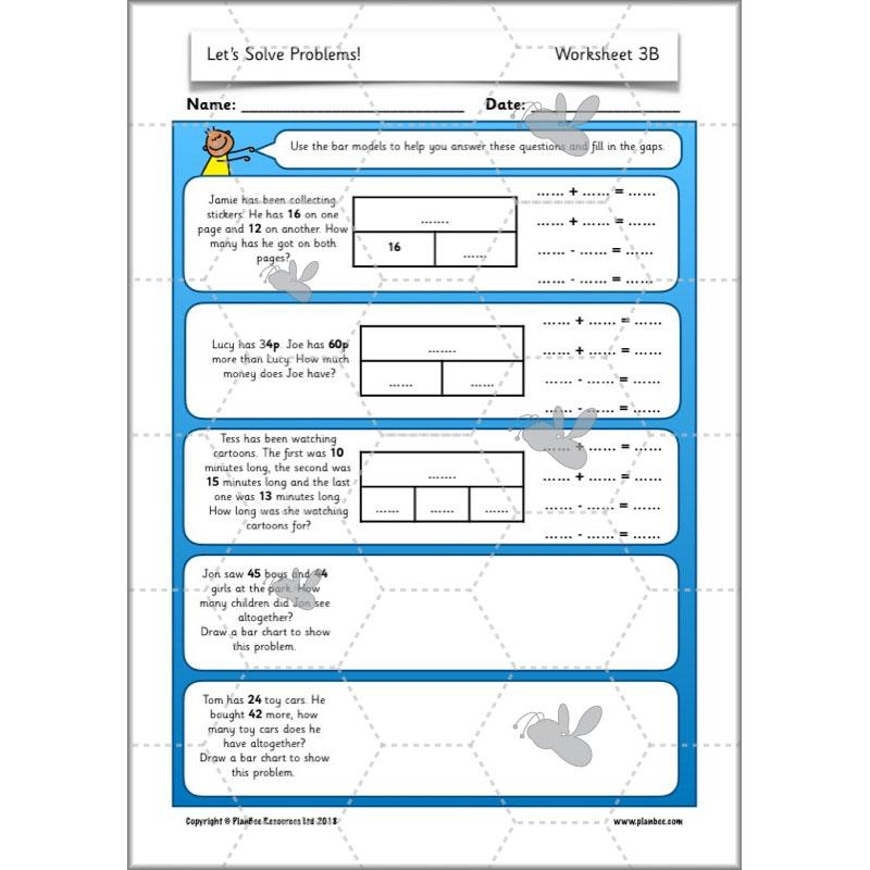 PlanBee Let's Solve Problems: problem-solving Year 2 Maths