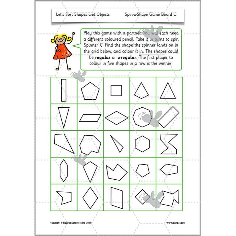 PlanBee Let's Sort Shapes and Objects: Year 2 shapes lesson planning