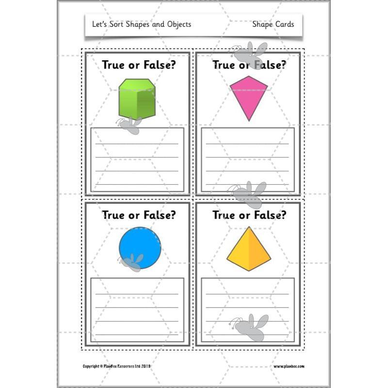 PlanBee Let's Sort Shapes and Objects: Year 2 shapes lesson planning