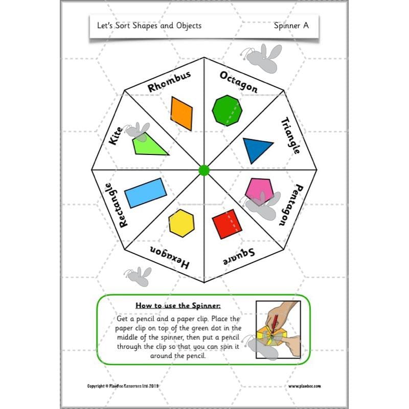 PlanBee Let's Sort Shapes and Objects: Year 2 shapes lesson planning