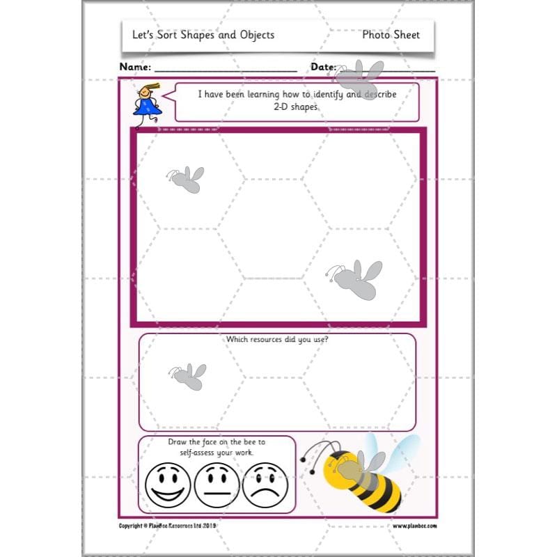 PlanBee Let's Sort Shapes and Objects: Year 2 shapes lesson planning