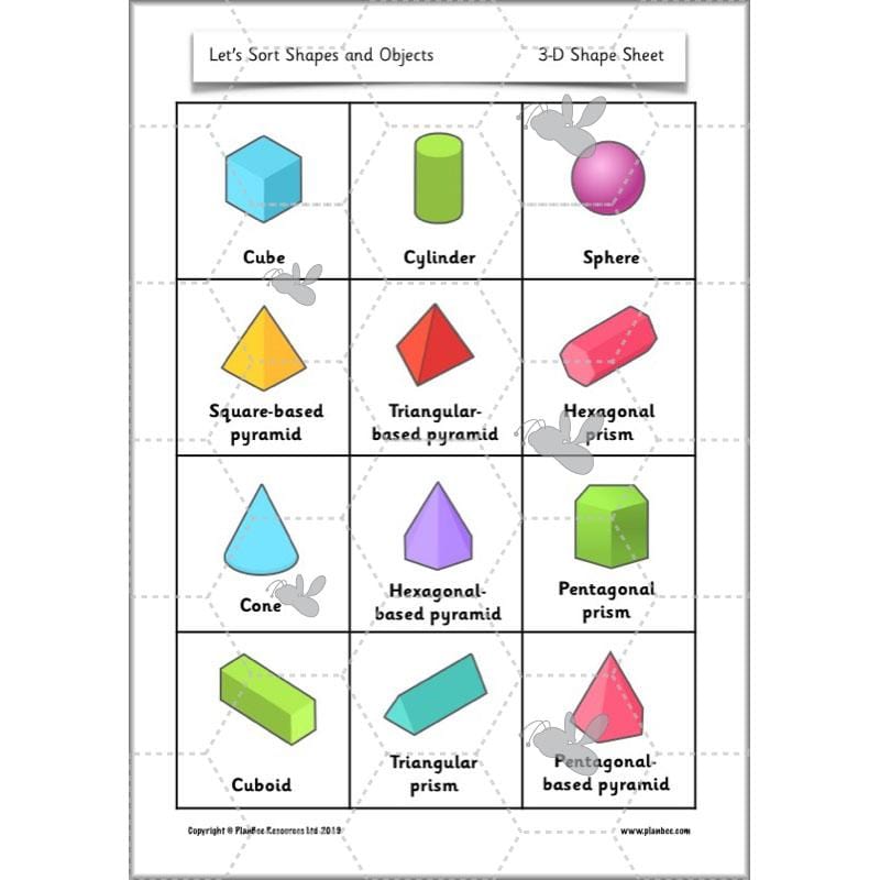 PlanBee Let's Sort Shapes and Objects: Year 2 shapes lesson planning