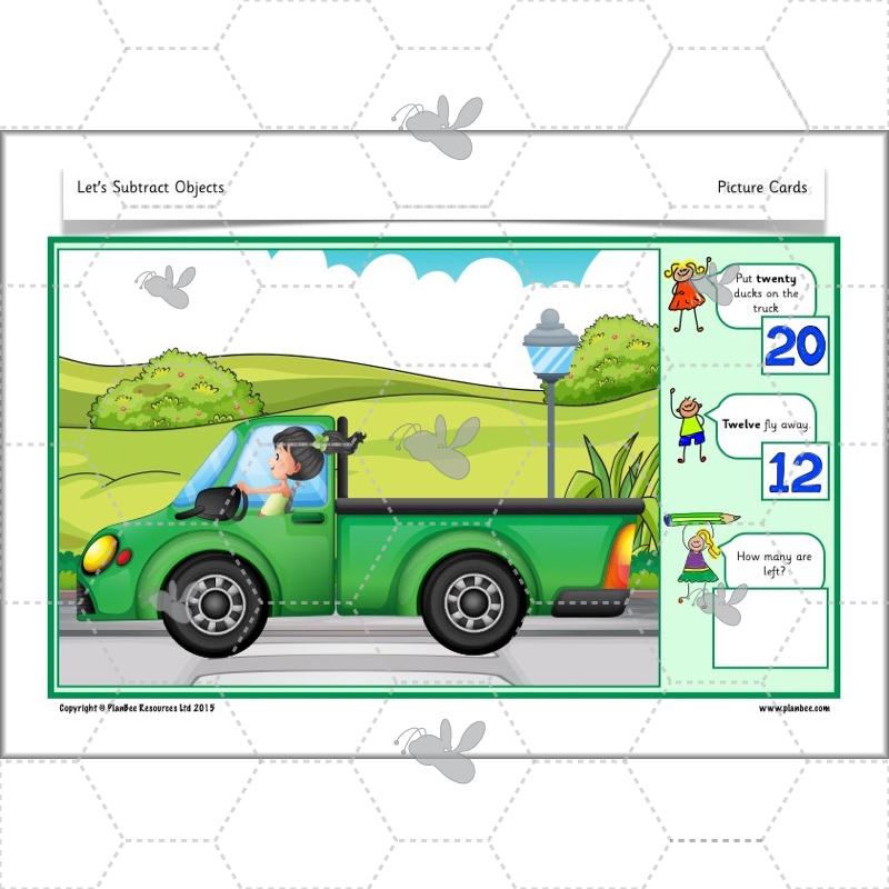 PlanBee Practical Subtraction Year 1 Maths Lesson by PlanBee