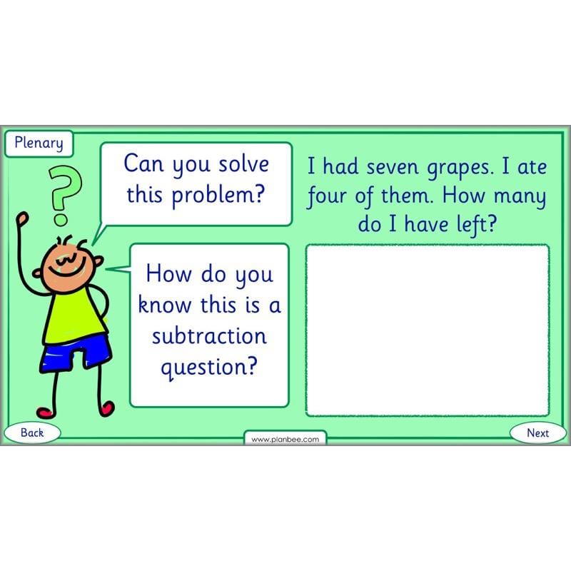 PlanBee Practical Subtraction Year 1 Maths Lesson by PlanBee