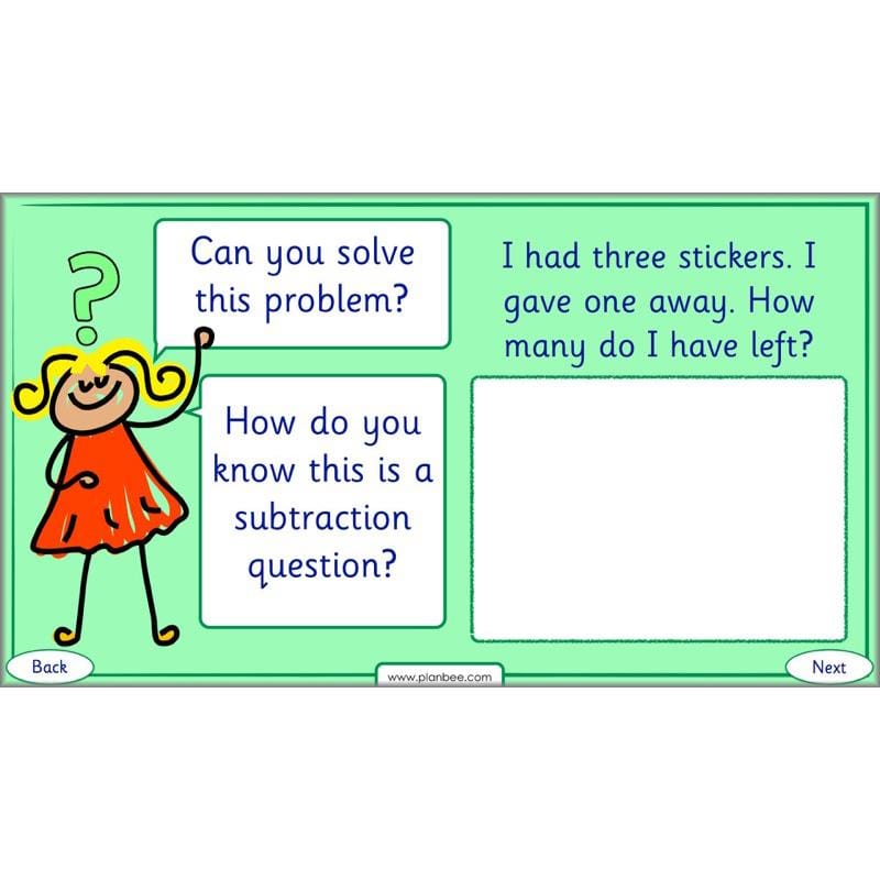 PlanBee Practical Subtraction Year 1 Maths Lesson by PlanBee