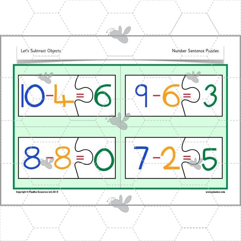 PlanBee Practical Subtraction Year 1 Maths Lesson by PlanBee