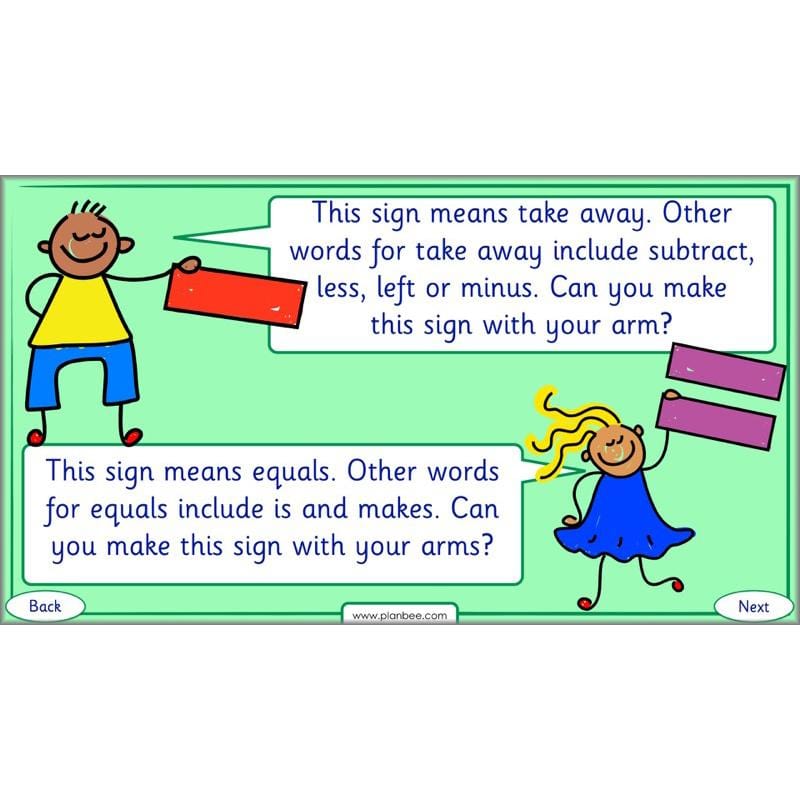 PlanBee Practical Subtraction Year 1 Maths Lesson by PlanBee