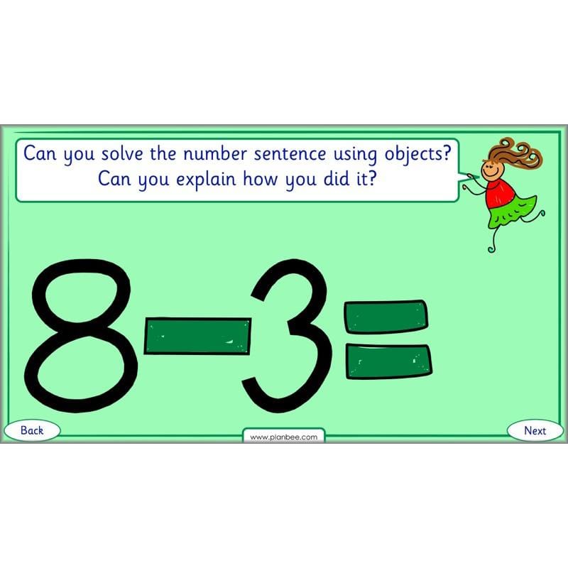 PlanBee Practical Subtraction Year 1 Maths Lesson by PlanBee