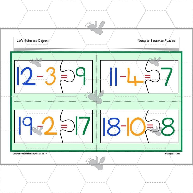 PlanBee Practical Subtraction Year 1 Maths Lesson by PlanBee
