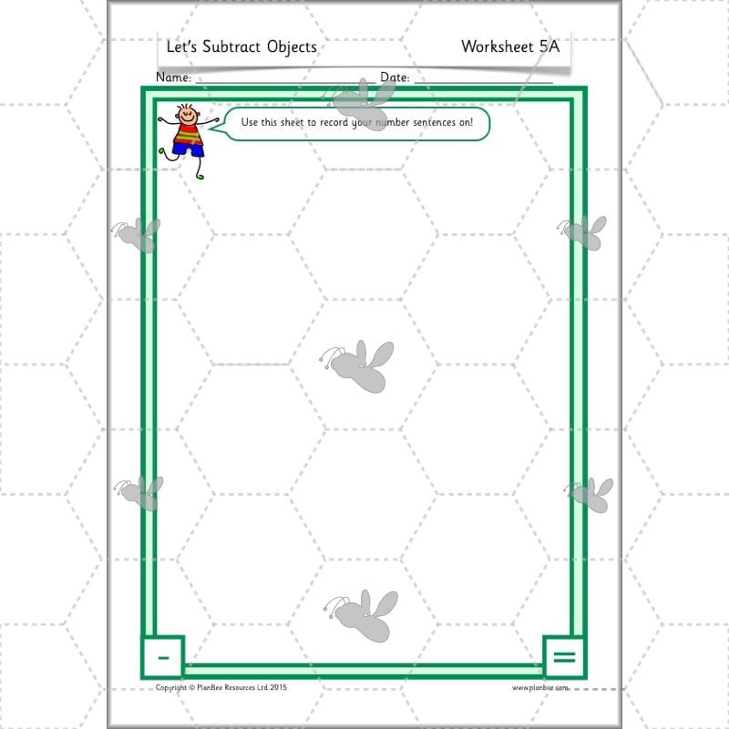 PlanBee Practical Subtraction Year 1 Maths Lesson by PlanBee