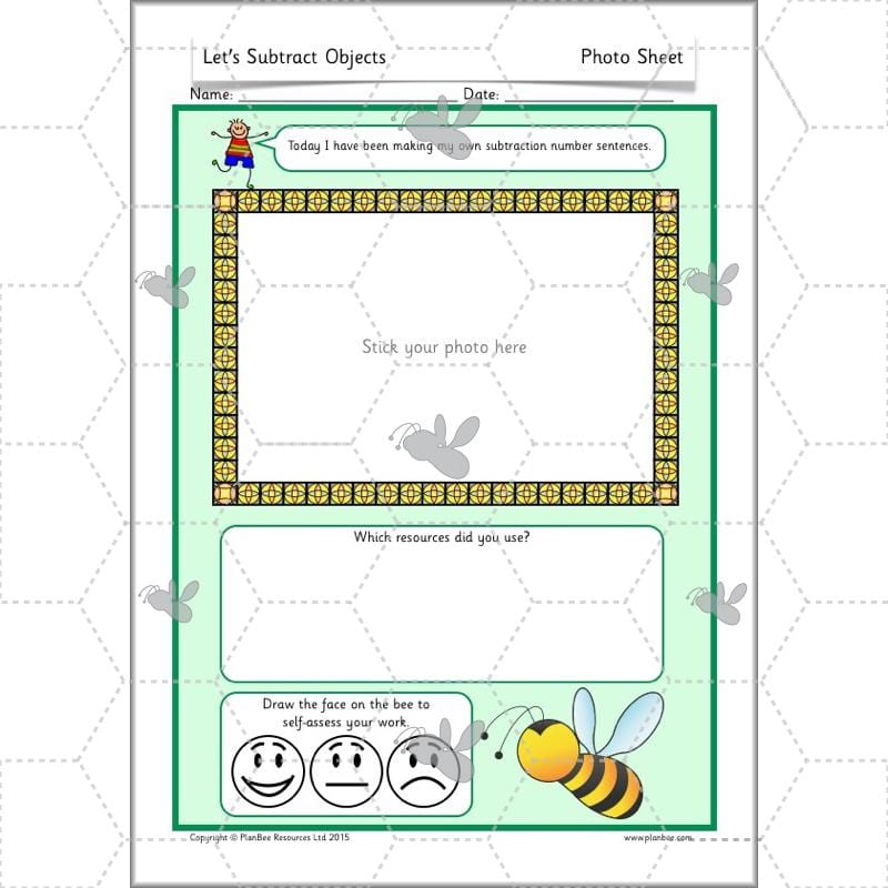 PlanBee Practical Subtraction Year 1 Maths Lesson by PlanBee