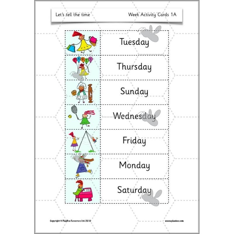 PlanBee Let's tell the time - KS1 Year 1 complete planning