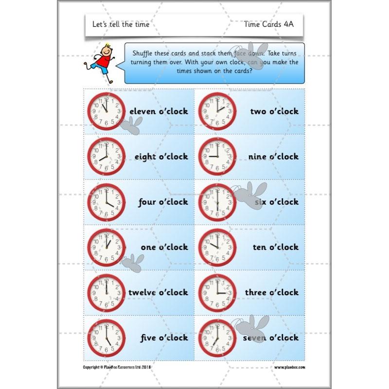 PlanBee Let's tell the time - KS1 Year 1 complete planning
