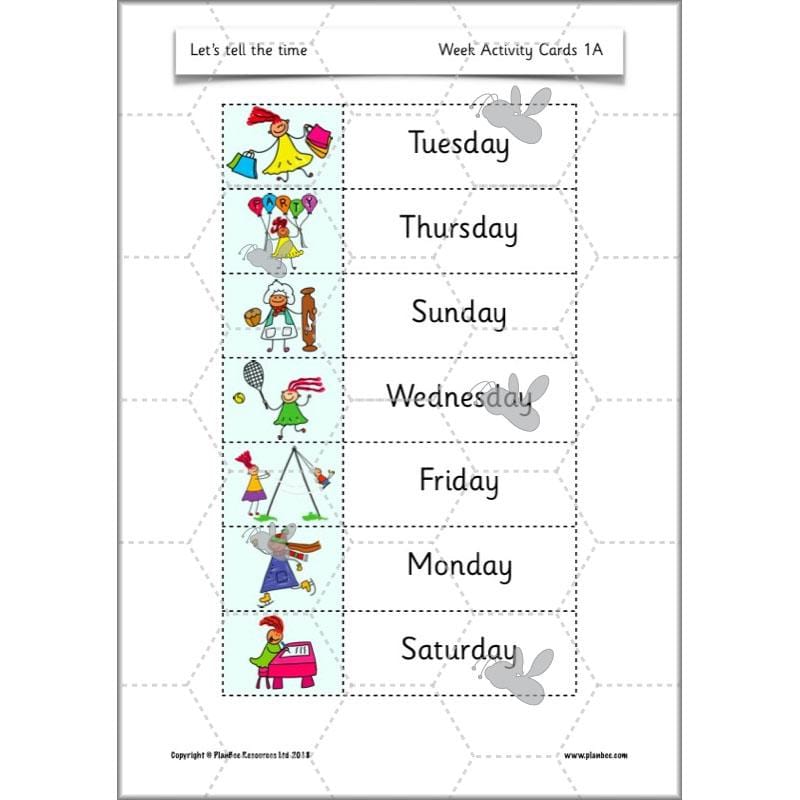 PlanBee Let's tell the time - KS1 Year 1 complete planning