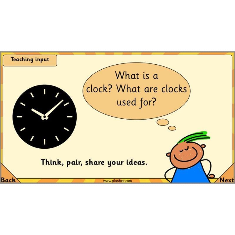 PlanBee Let's tell the time - KS1 Year 1 complete planning