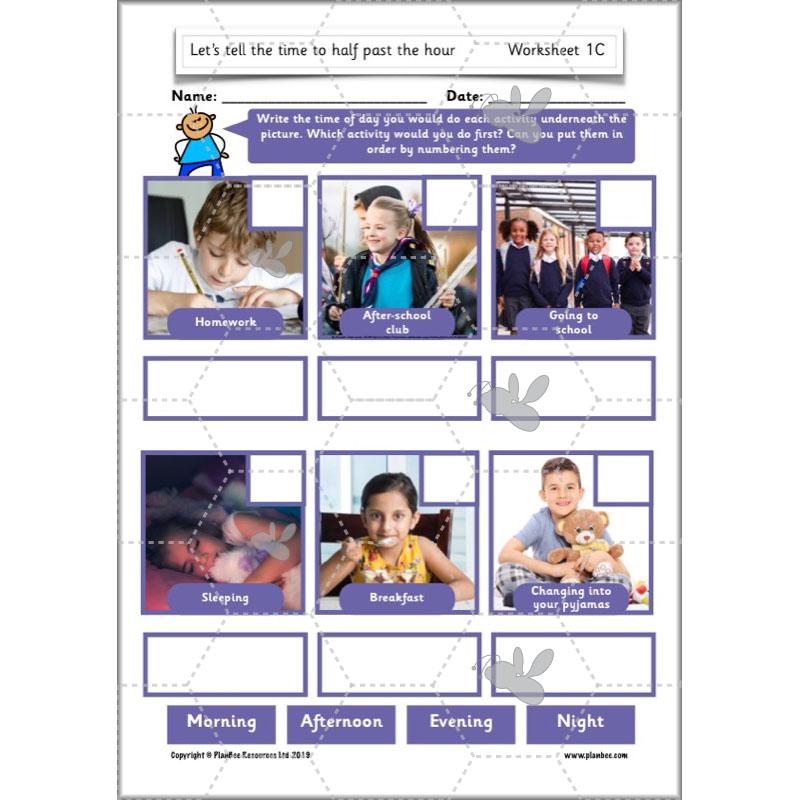 PlanBee Let’s tell the time to half past the hour | Year 1 Maths | Measurement