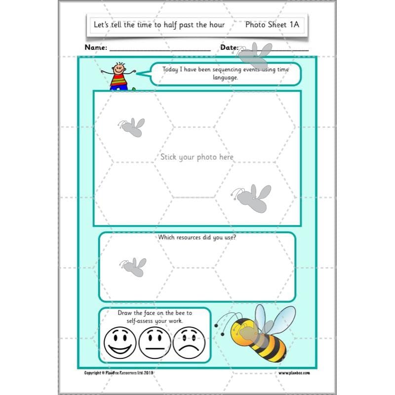 PlanBee Let’s tell the time to half past the hour | Year 1 Maths | Measurement