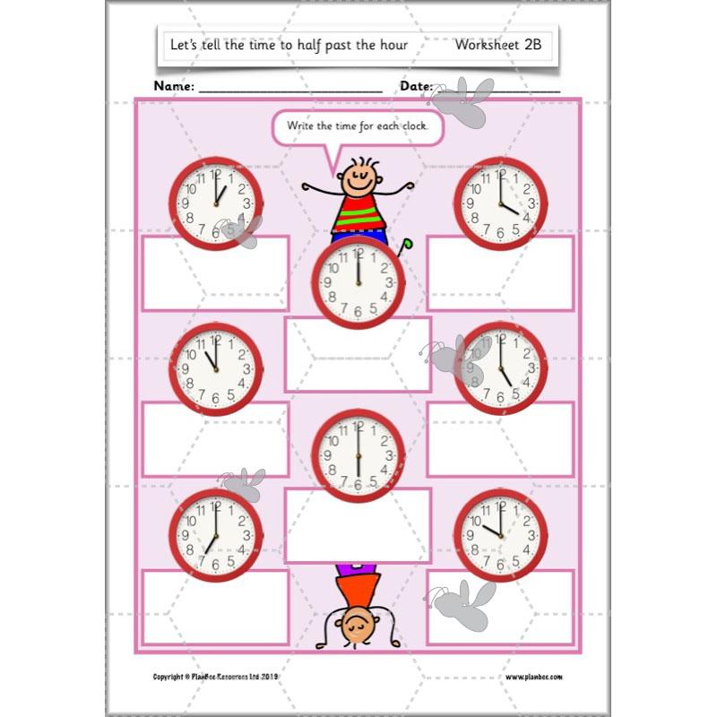 PlanBee Let’s tell the time to half past the hour | Year 1 Maths | Measurement
