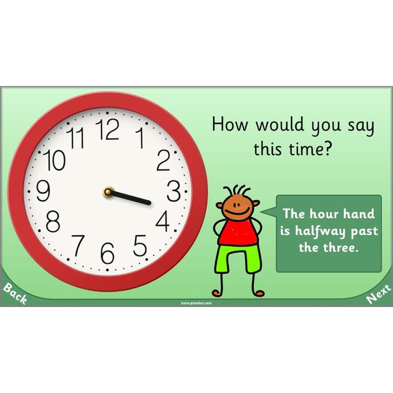 PlanBee Let’s tell the time to half past the hour | Year 1 Maths | Measurement
