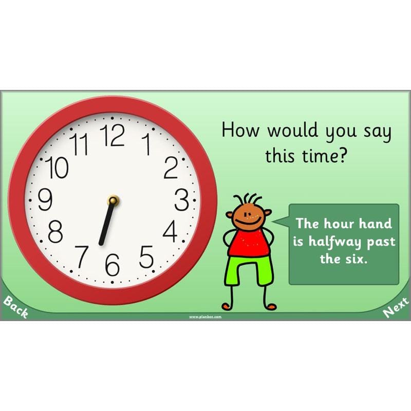 PlanBee Let’s tell the time to half past the hour | Year 1 Maths | Measurement