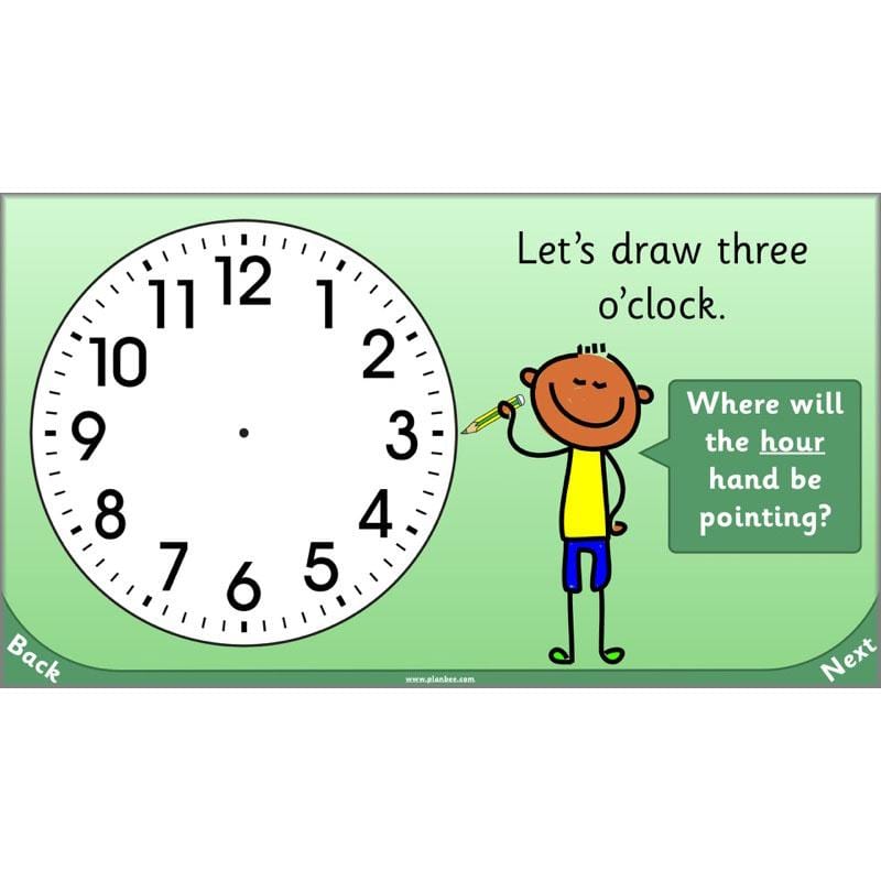PlanBee Let’s tell the time to half past the hour | Year 1 Maths | Measurement